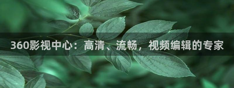 电影艺术理论：360影视中心：高清、流畅，视频编辑的专家